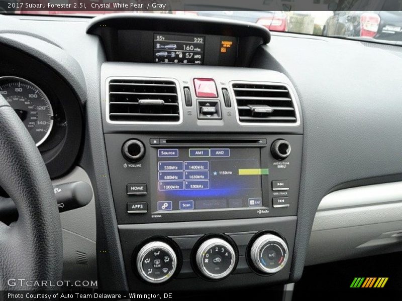 Crystal White Pearl / Gray 2017 Subaru Forester 2.5i