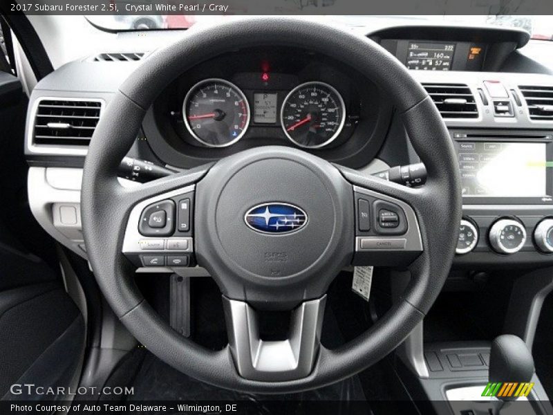 Crystal White Pearl / Gray 2017 Subaru Forester 2.5i