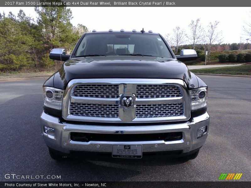 Brilliant Black Crystal Pearl / Black 2017 Ram 3500 Laramie Mega Cab 4x4 Dual Rear Wheel