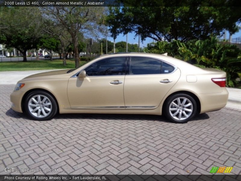 Golden Almond Metallic / Alabaster 2008 Lexus LS 460