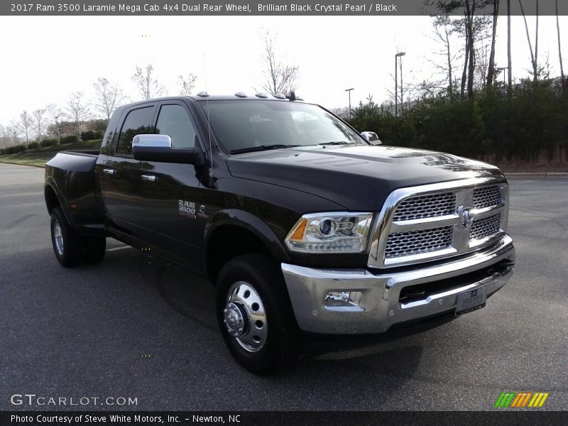 Brilliant Black Crystal Pearl / Black 2017 Ram 3500 Laramie Mega Cab 4x4 Dual Rear Wheel
