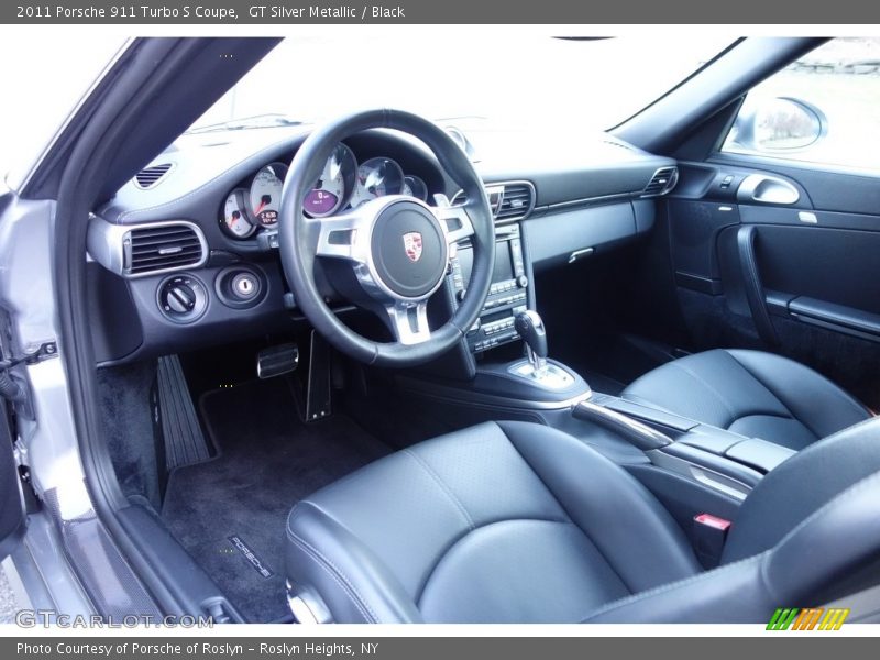 GT Silver Metallic / Black 2011 Porsche 911 Turbo S Coupe