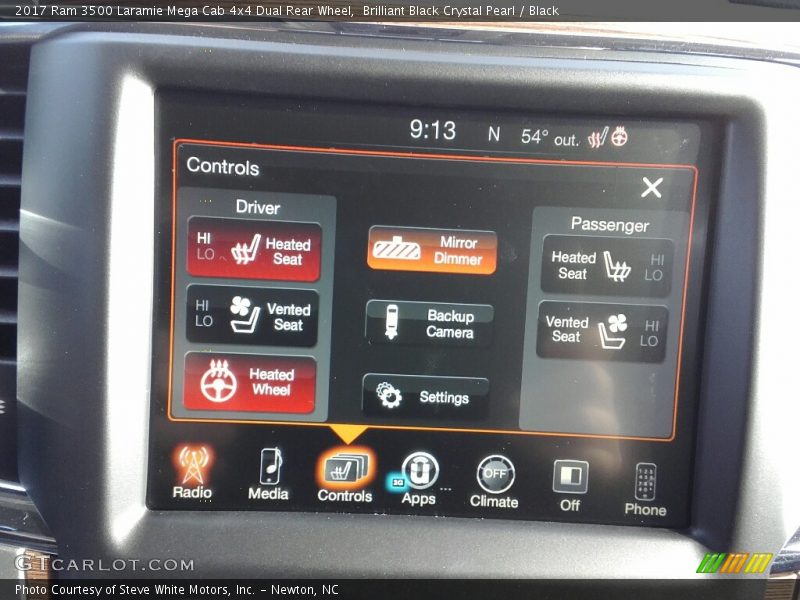 Controls of 2017 3500 Laramie Mega Cab 4x4 Dual Rear Wheel