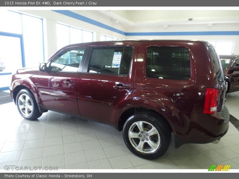 Dark Cherry Pearl / Gray 2015 Honda Pilot EX 4WD