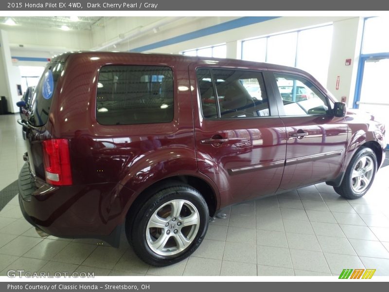 Dark Cherry Pearl / Gray 2015 Honda Pilot EX 4WD