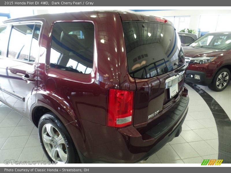 Dark Cherry Pearl / Gray 2015 Honda Pilot EX 4WD