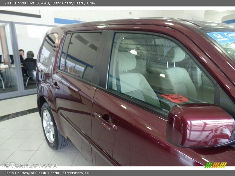 Dark Cherry Pearl / Gray 2015 Honda Pilot EX 4WD