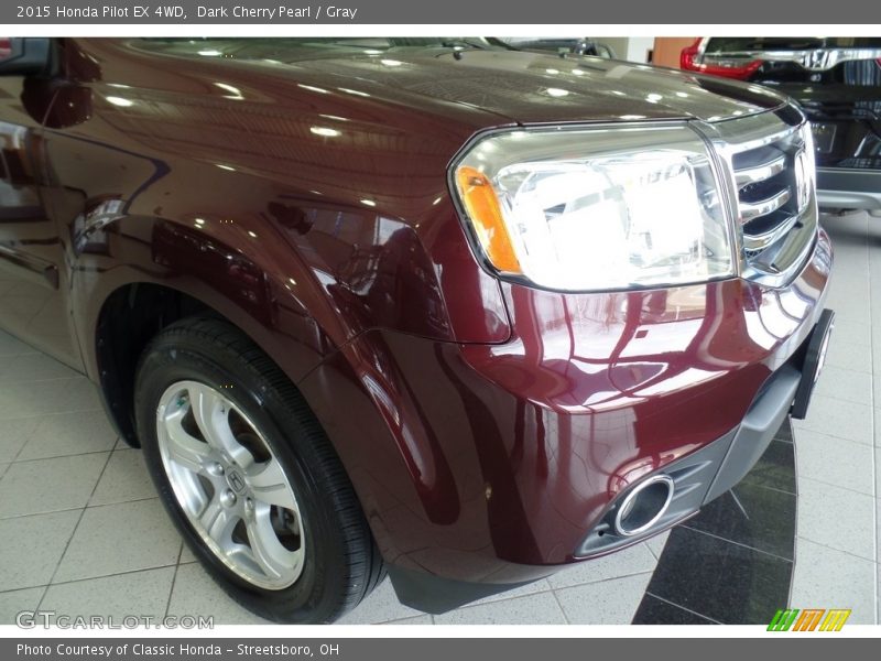 Dark Cherry Pearl / Gray 2015 Honda Pilot EX 4WD