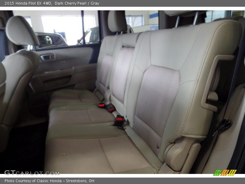 Dark Cherry Pearl / Gray 2015 Honda Pilot EX 4WD
