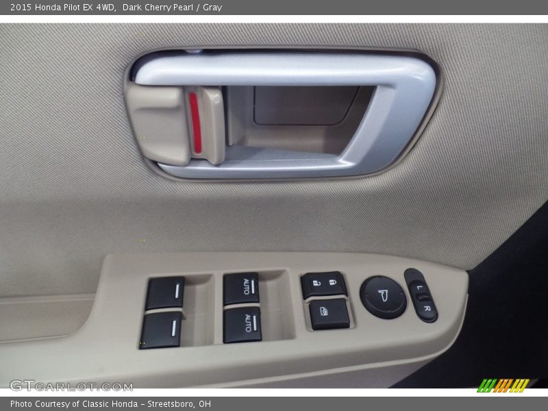 Dark Cherry Pearl / Gray 2015 Honda Pilot EX 4WD