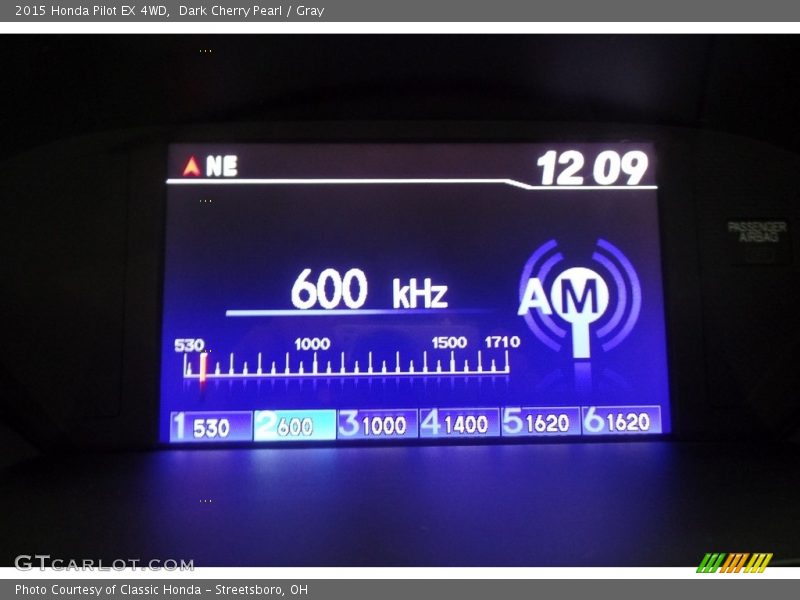 Dark Cherry Pearl / Gray 2015 Honda Pilot EX 4WD