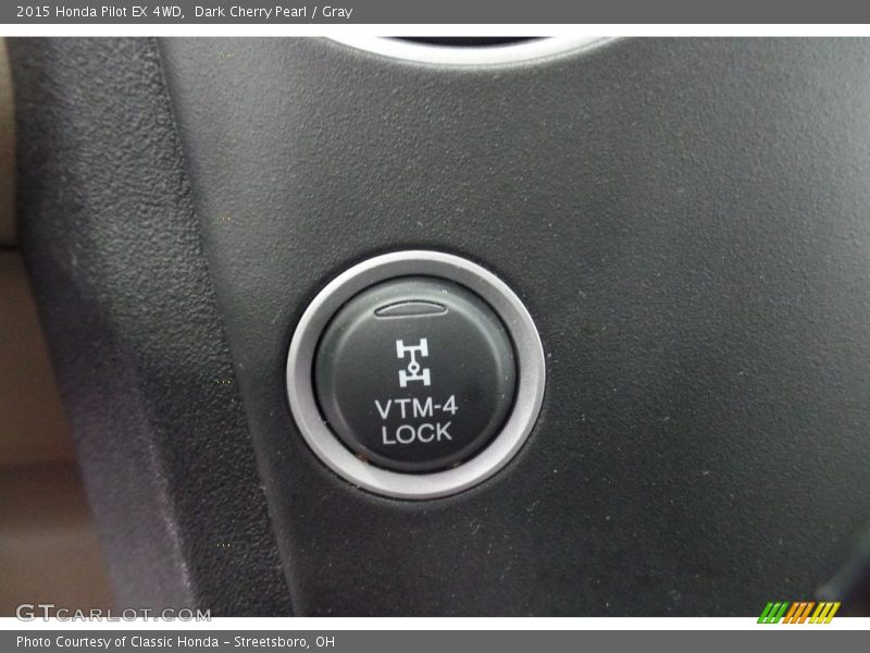 Dark Cherry Pearl / Gray 2015 Honda Pilot EX 4WD