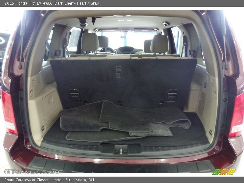 Dark Cherry Pearl / Gray 2015 Honda Pilot EX 4WD