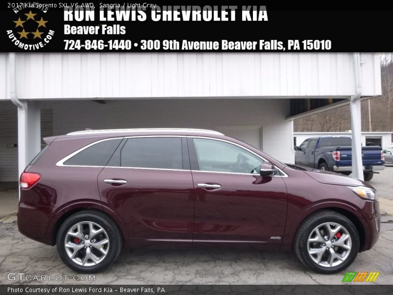 Sangria / Light Gray 2017 Kia Sorento SXL V6 AWD