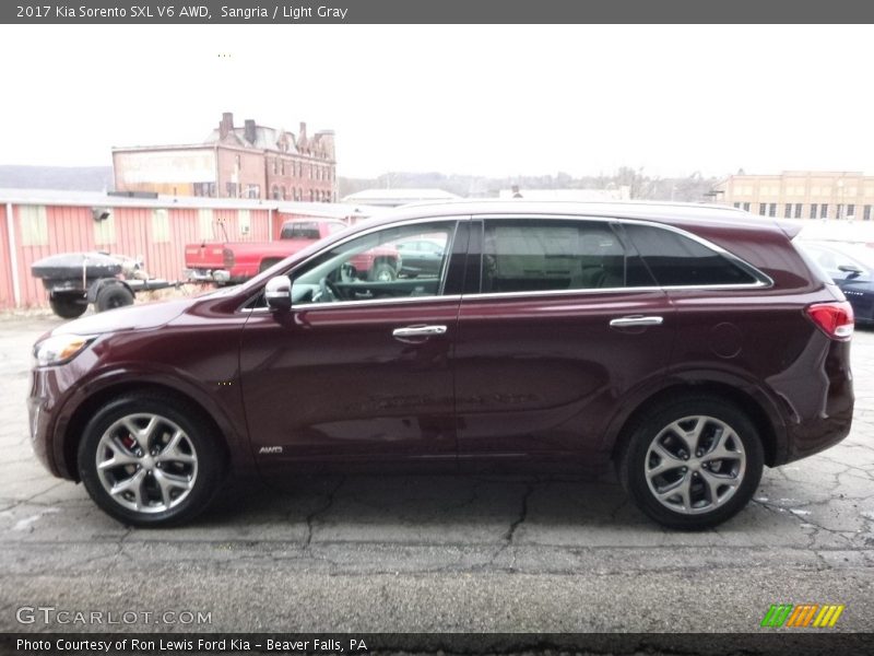 Sangria / Light Gray 2017 Kia Sorento SXL V6 AWD