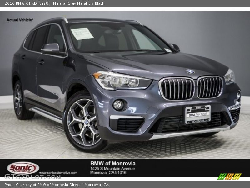 Mineral Grey Metallic / Black 2016 BMW X1 xDrive28i