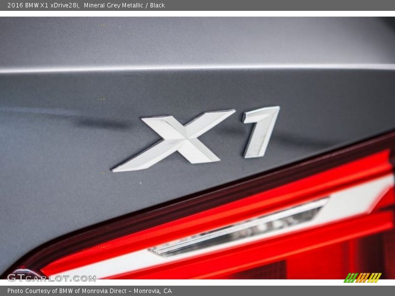 Mineral Grey Metallic / Black 2016 BMW X1 xDrive28i