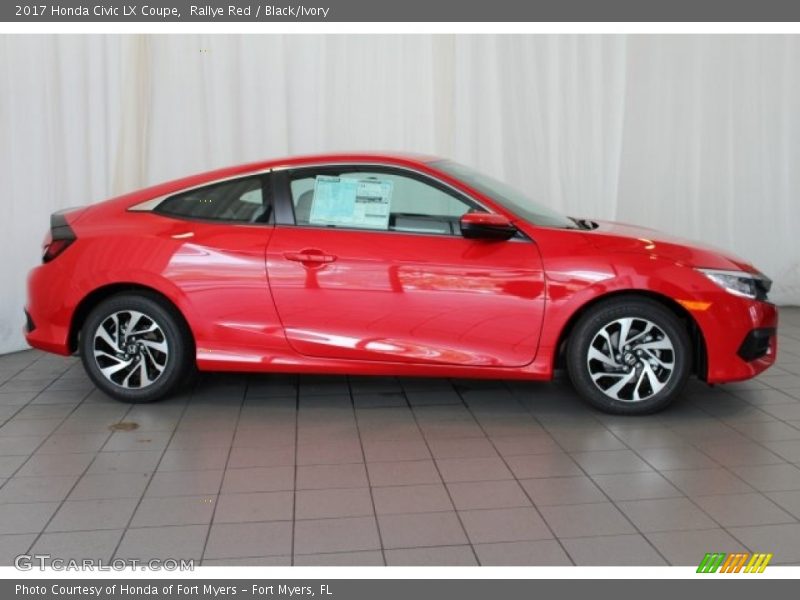 Rallye Red / Black/Ivory 2017 Honda Civic LX Coupe