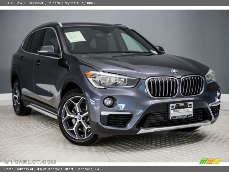 Mineral Grey Metallic / Black 2016 BMW X1 xDrive28i