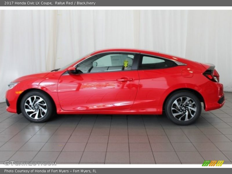 Rallye Red / Black/Ivory 2017 Honda Civic LX Coupe