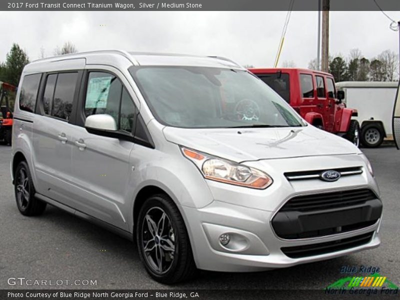 Silver / Medium Stone 2017 Ford Transit Connect Titanium Wagon