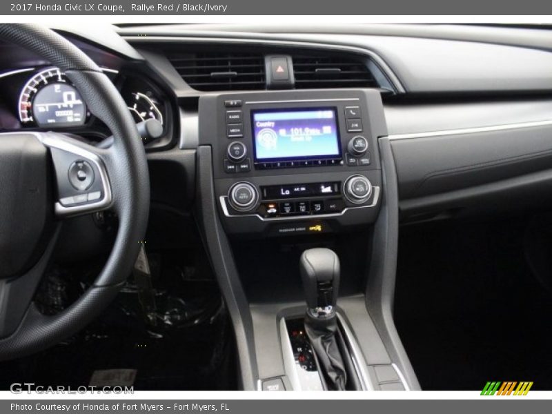 Rallye Red / Black/Ivory 2017 Honda Civic LX Coupe
