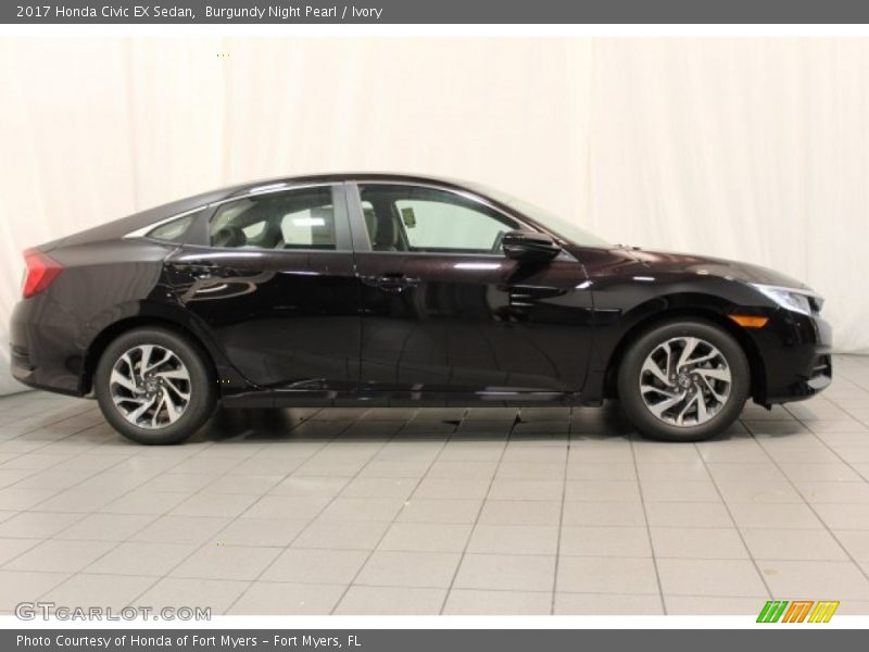 Burgundy Night Pearl / Ivory 2017 Honda Civic EX Sedan
