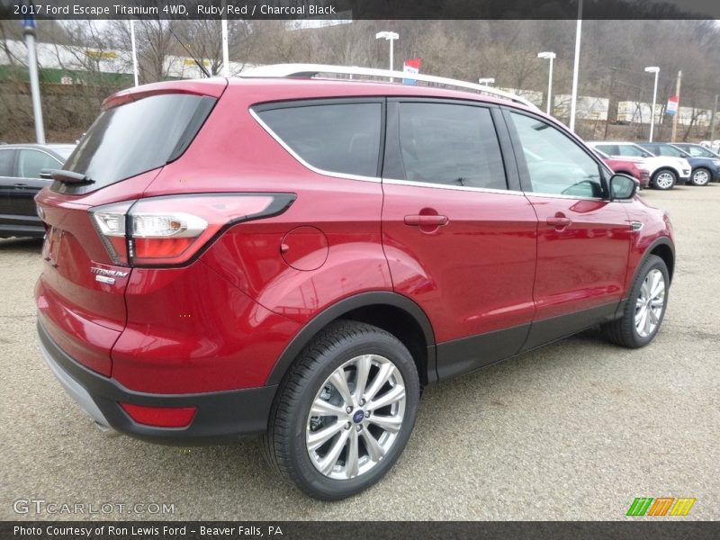 Ruby Red / Charcoal Black 2017 Ford Escape Titanium 4WD