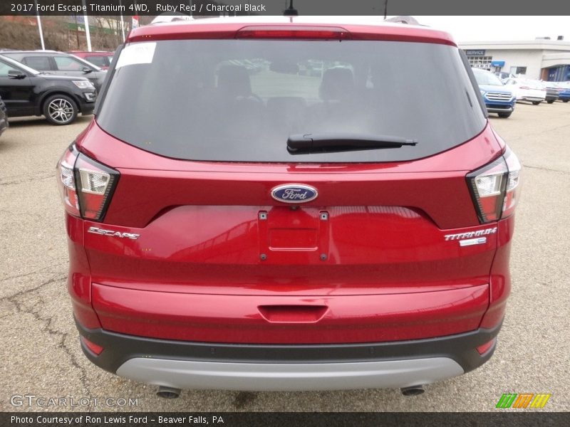 Ruby Red / Charcoal Black 2017 Ford Escape Titanium 4WD