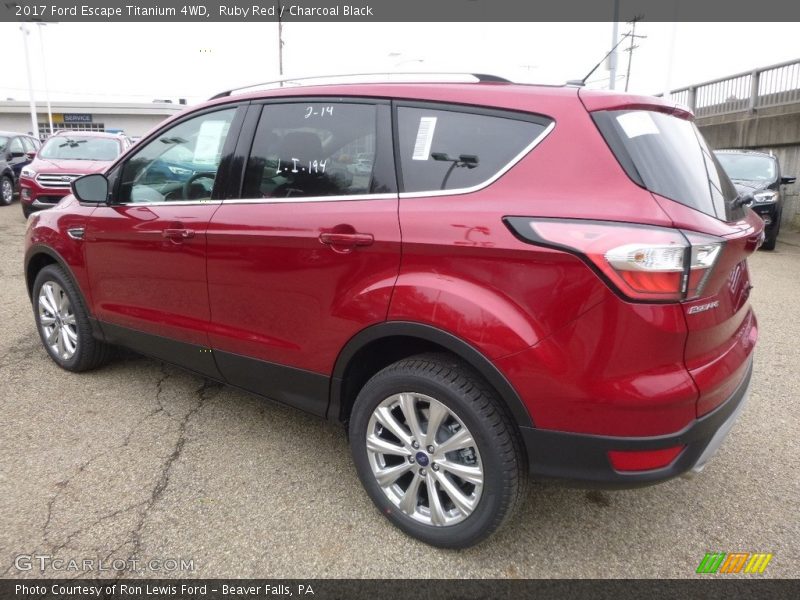 Ruby Red / Charcoal Black 2017 Ford Escape Titanium 4WD