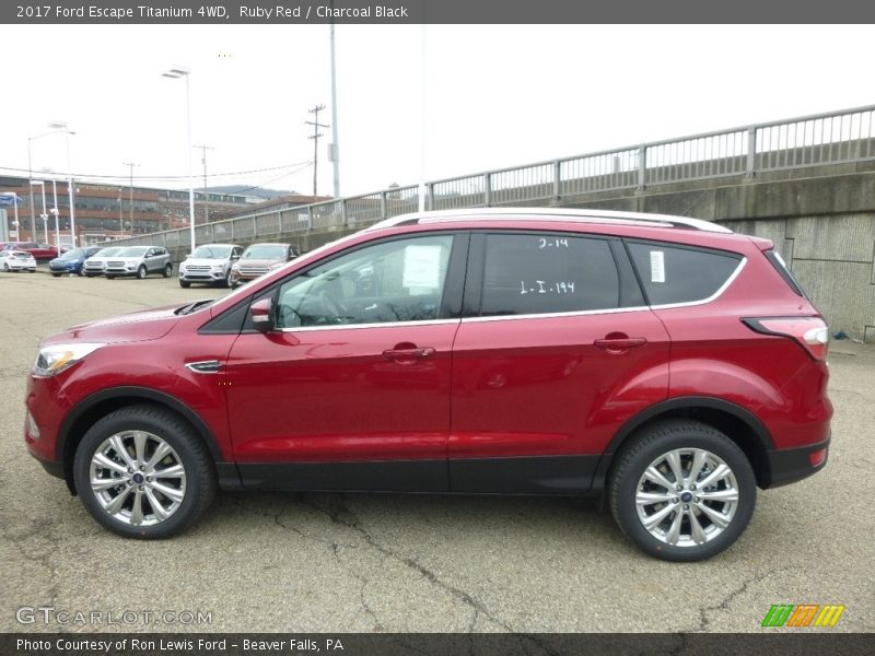 Ruby Red / Charcoal Black 2017 Ford Escape Titanium 4WD