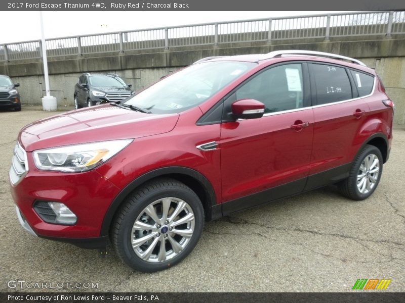 Ruby Red / Charcoal Black 2017 Ford Escape Titanium 4WD