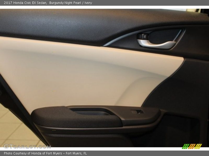 Burgundy Night Pearl / Ivory 2017 Honda Civic EX Sedan