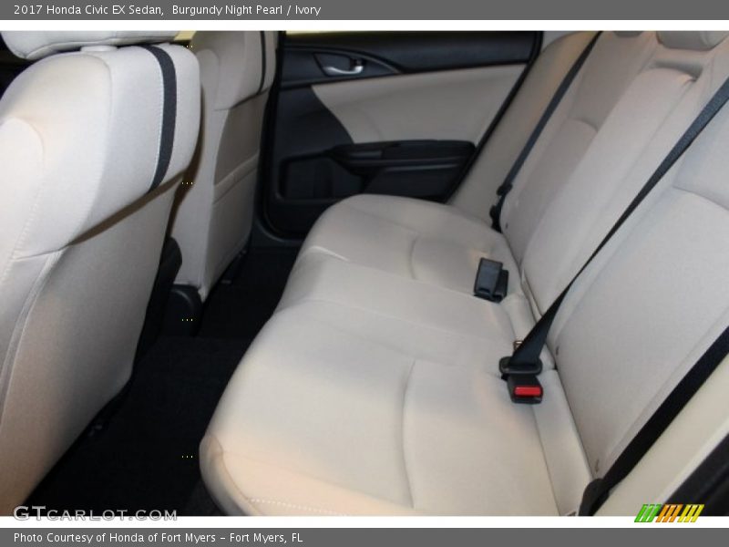 Burgundy Night Pearl / Ivory 2017 Honda Civic EX Sedan