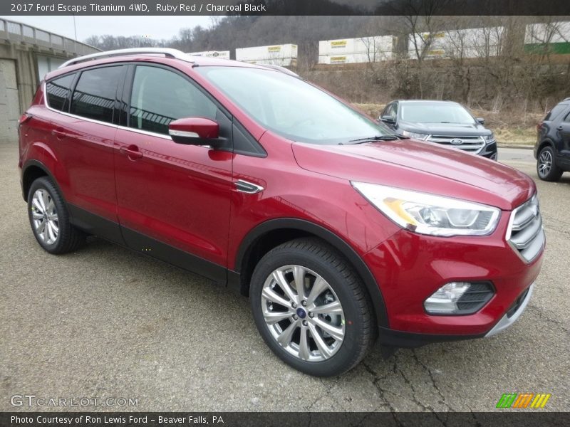 Ruby Red / Charcoal Black 2017 Ford Escape Titanium 4WD