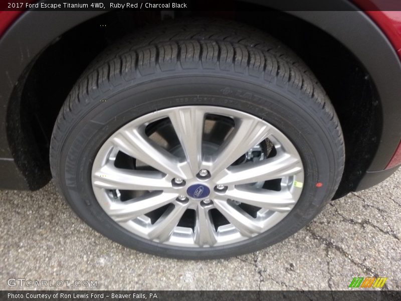Ruby Red / Charcoal Black 2017 Ford Escape Titanium 4WD