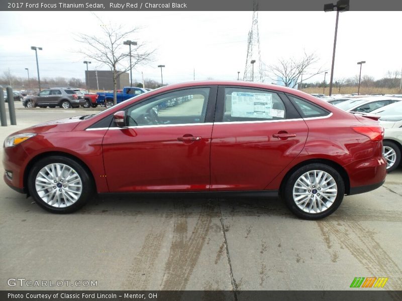 Ruby Red / Charcoal Black 2017 Ford Focus Titanium Sedan