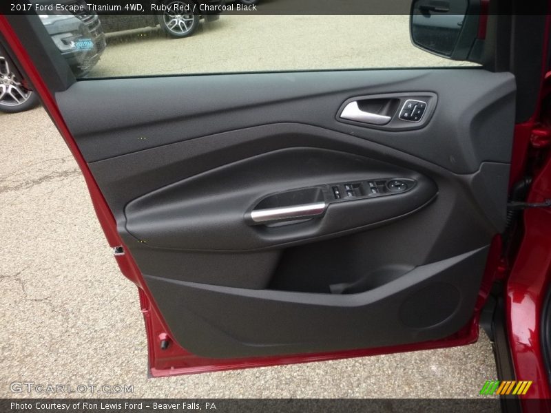 Ruby Red / Charcoal Black 2017 Ford Escape Titanium 4WD