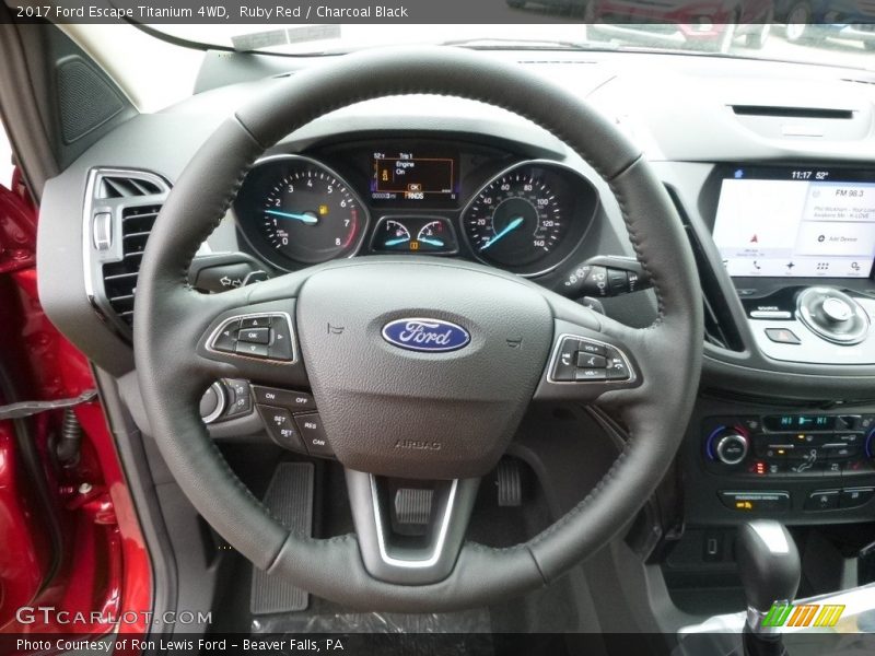 Ruby Red / Charcoal Black 2017 Ford Escape Titanium 4WD