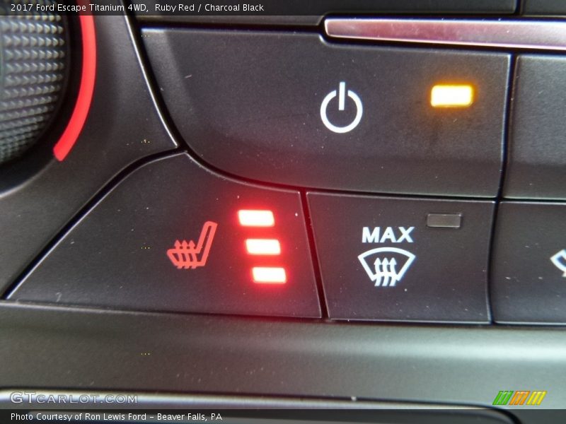 Ruby Red / Charcoal Black 2017 Ford Escape Titanium 4WD