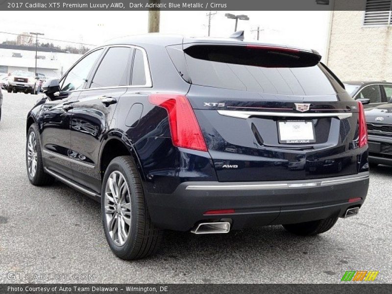 Dark Adriatic Blue Metallic / Cirrus 2017 Cadillac XT5 Premium Luxury AWD