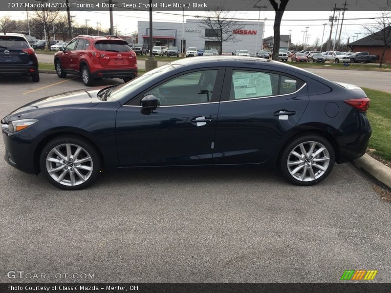 Deep Crystal Blue Mica / Black 2017 Mazda MAZDA3 Touring 4 Door