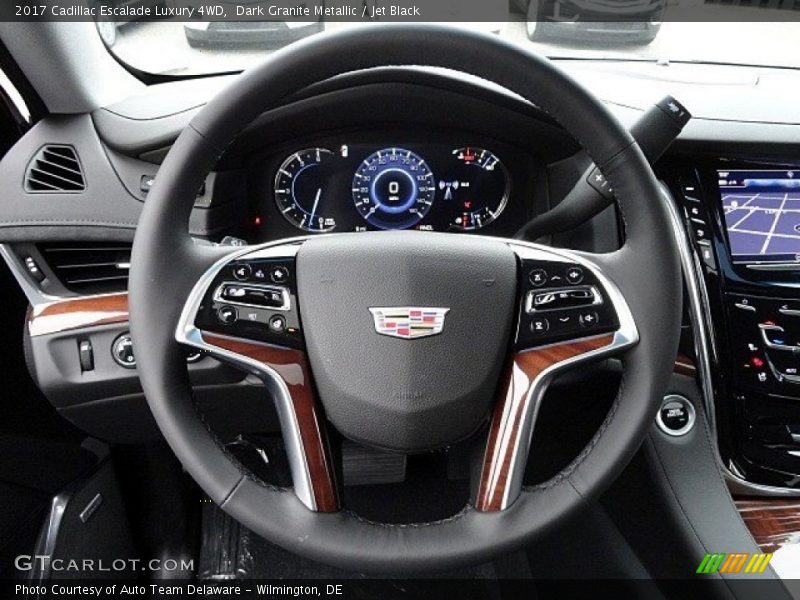 Dark Granite Metallic / Jet Black 2017 Cadillac Escalade Luxury 4WD