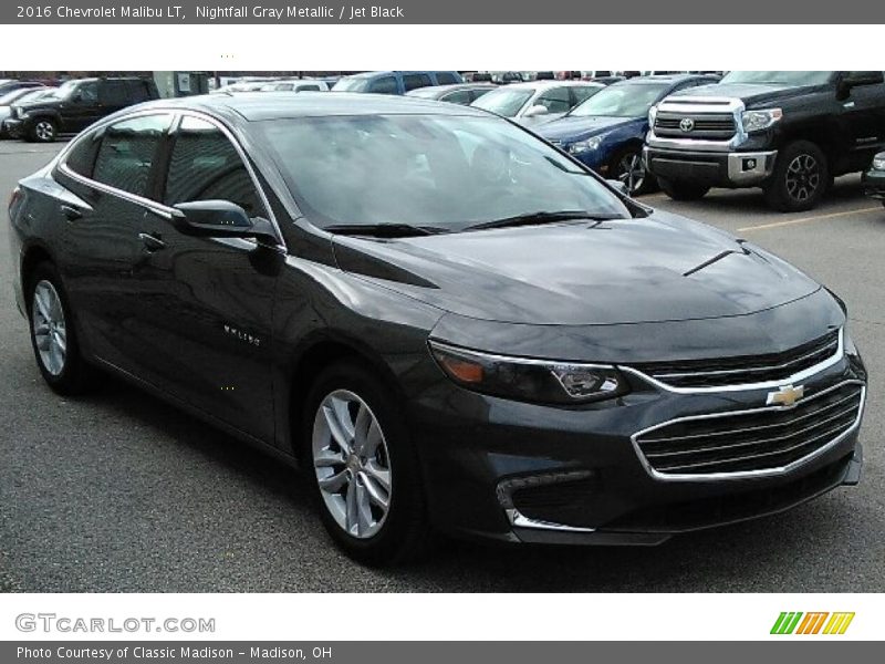 Nightfall Gray Metallic / Jet Black 2016 Chevrolet Malibu LT