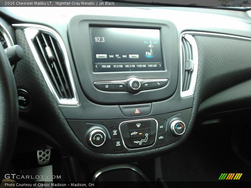 Nightfall Gray Metallic / Jet Black 2016 Chevrolet Malibu LT