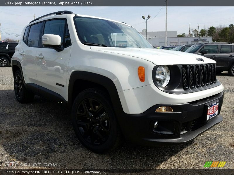 Alpine White / Black 2017 Jeep Renegade Latitude