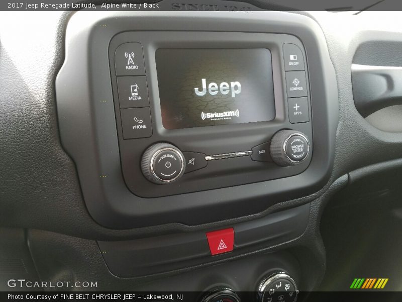Alpine White / Black 2017 Jeep Renegade Latitude