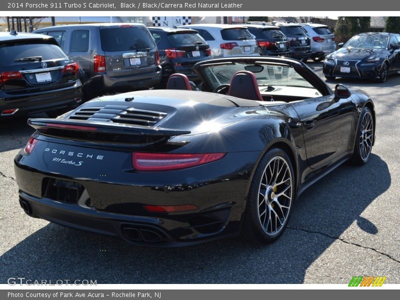 Black / Black/Carrera Red Natural Leather 2014 Porsche 911 Turbo S Cabriolet