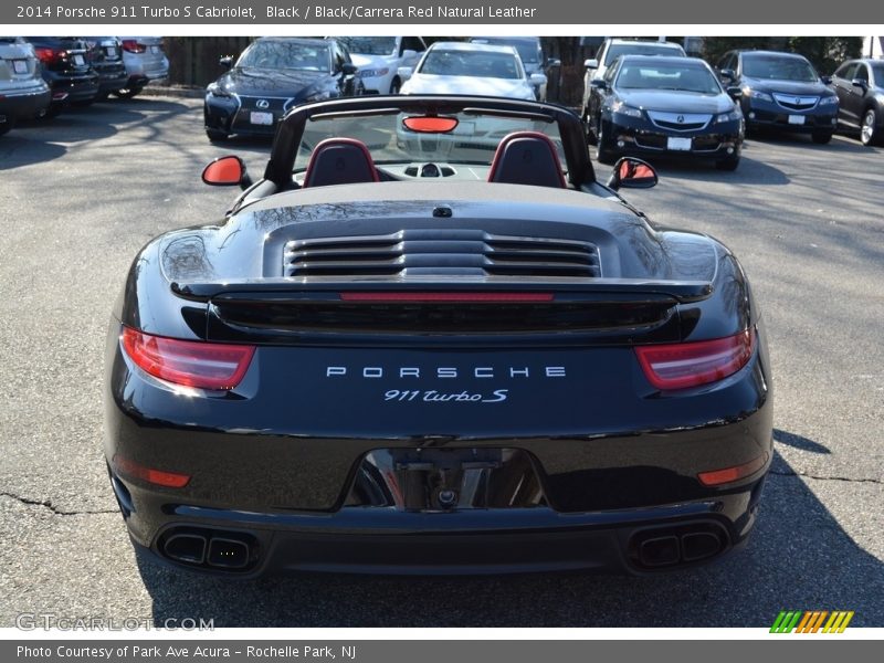 Black / Black/Carrera Red Natural Leather 2014 Porsche 911 Turbo S Cabriolet