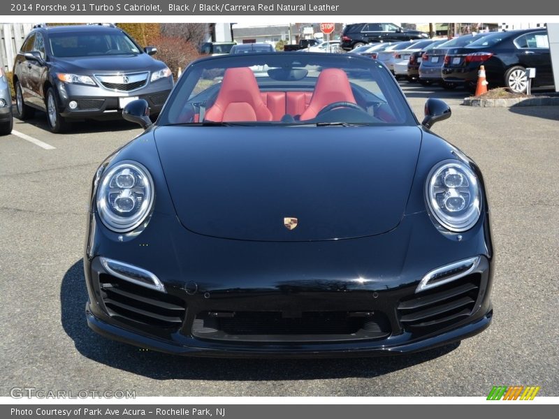 Black / Black/Carrera Red Natural Leather 2014 Porsche 911 Turbo S Cabriolet